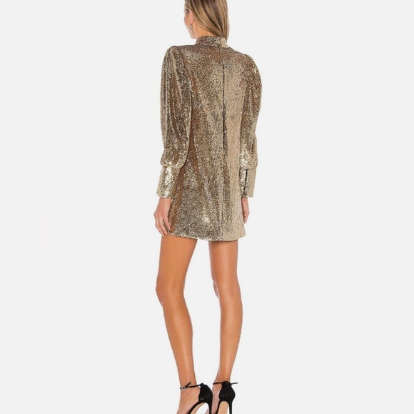 A.L.C. Gold Long Sleeve Dress - Picture 9 of 13